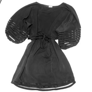 Parker silk bell sleeve dress